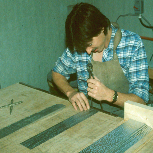 Blair Batty cutting mouths into organ pipes